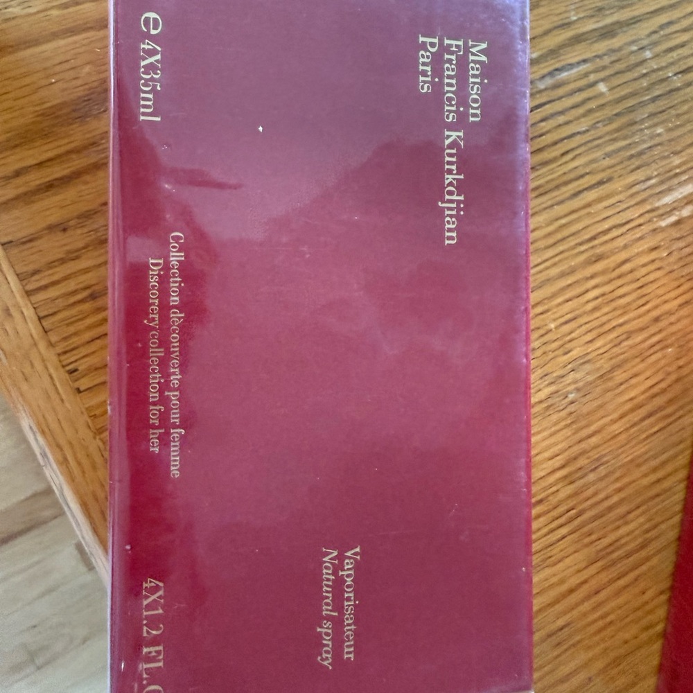 Baccarat Maison Francis Kurkdjian Red Skincare Essentials set of 4 perfumes